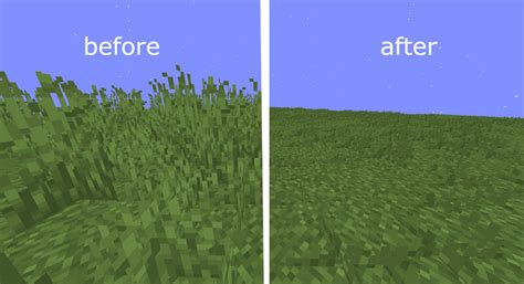 Better Grass Shorter Grass And No Tall Grass Minecraft Texture Pack