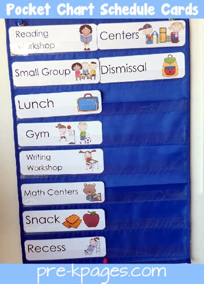 Picture Schedule Cards For Preschool And Kindergarten