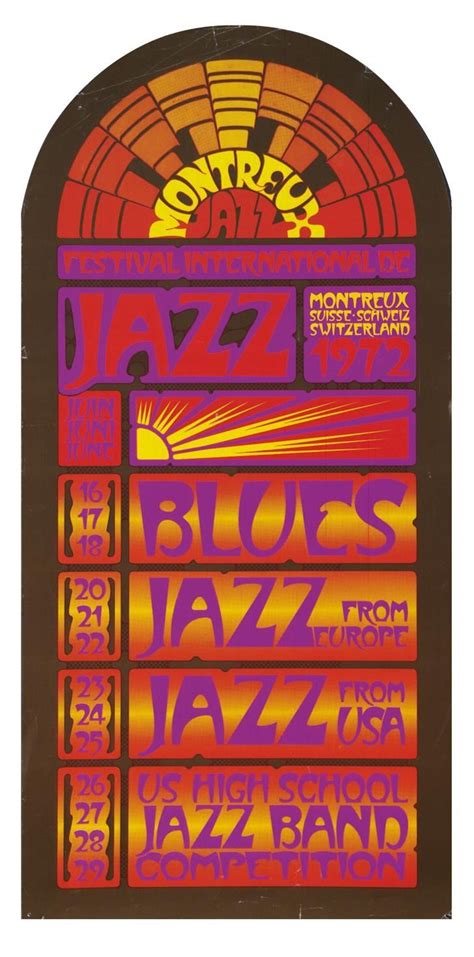 Montreux Jazz Festival Posters 1967 1977 Jazz Poster Jazz Festival