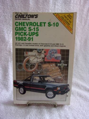 Chilton 1982 1991 Chevy S10 Gmc S15 Pick Ups Repair Manual Book 7310