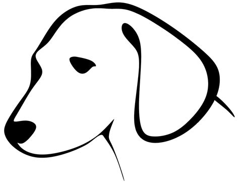 Onlinelabels Clip Art Stylized Dog Line Art