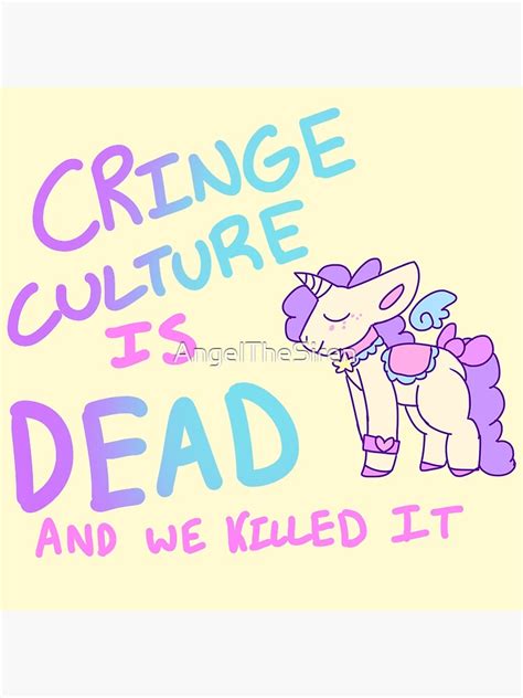 cringe culture is dead pastel poster by angelthesiren redbubble