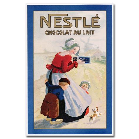 22 In X 32 In Nestle Cocolate Au Lait Canvas Art Vintage Ads