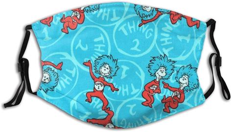 Dr Seuss Mask Adult Reusable Wind And Dust Proof Face With Filter 1 Pcs