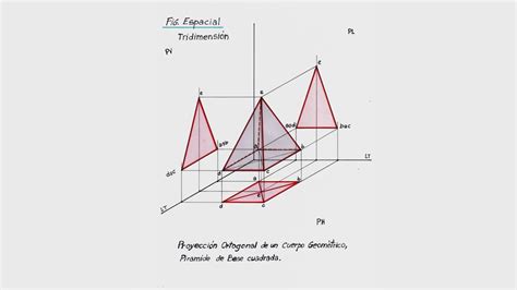 01 Proyección Ortogonal Figura Espacial Tridimensional Pirámide