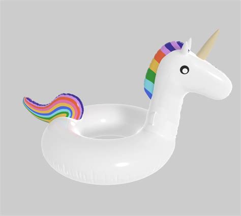 Inflatable Party Tube Swimming Unicorn 3d Model 3d Model 20 Blend Obj Fbx Free3d