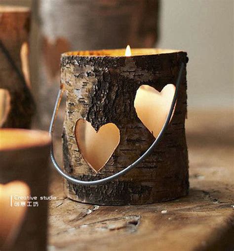 8 Easy Diy Wood Candle Holders For Some Rustic Warmth This Fall