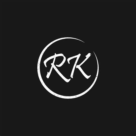 Premium Vector Abstract Initial Letter Rk Logo In White Color