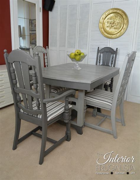 Check out our dining room table selection for the very best in unique or custom, handmade pieces from our kitchen & dining tables shops. Painted Dining Room Set Dry Brushed Two-Tone Gray ...