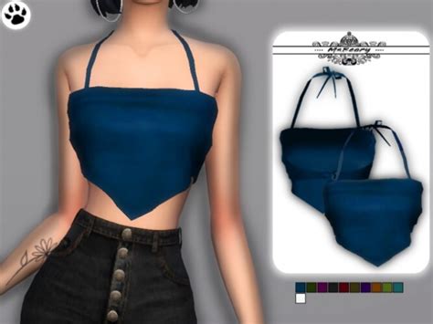 Satin Handkerchief Top By Msbeary At Tsr Sims 4 Updates