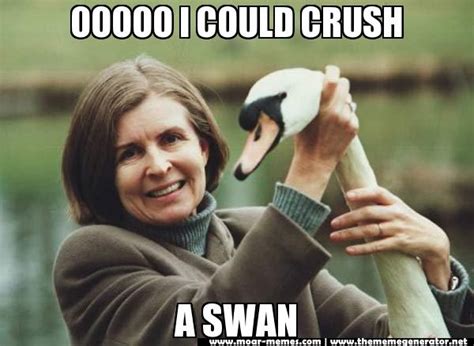 Ooooo I Could Crush A Swan The Swan Strangler Thememegenerator