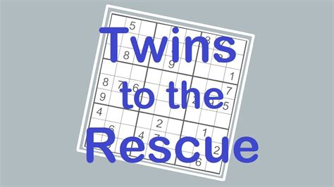 Sudoku Primer 195 Twins To The Rescue Learn How Twins Can Help A Lot Youtube