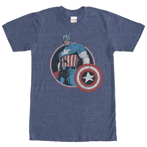 men s marvel captain america hero t shirt printed shirts shirts navy blue t shirt