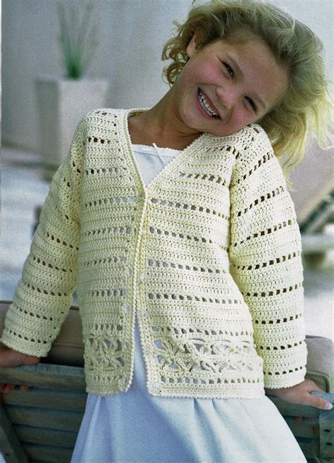 Crochet Girls Cardigan Sweater Pattern 34 By Fancyfashionknits