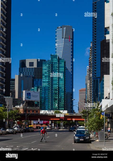 View Of Eureka Tower Tallest Building In Melbourne From City Road