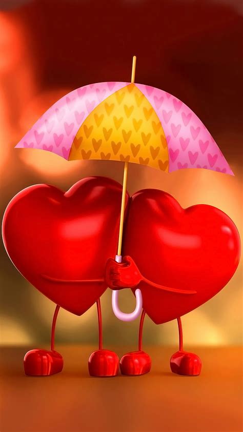 1080p Free Download Love Hearts Umbrella Hd Phone Wallpaper Peakpx