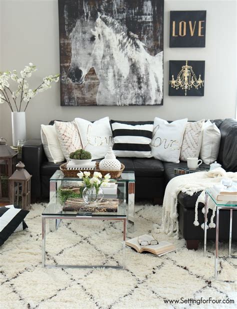 7 ways to make a white sofa look fantastic. Living room decor ideas. Black, white and creamy neutrals ...