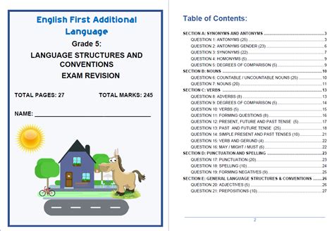 Teaching 5th grade this year? Grade 5 English FAL Exam Revision and Memo- 27 Pages of ...