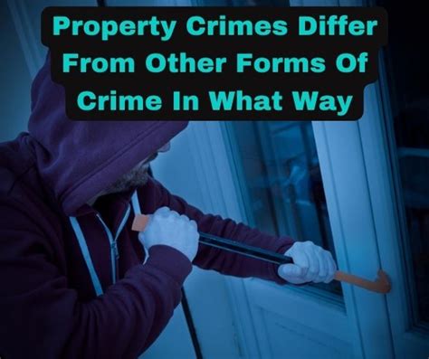 Property Crimes Differ From Other Forms Of Crime In What Way Criminal