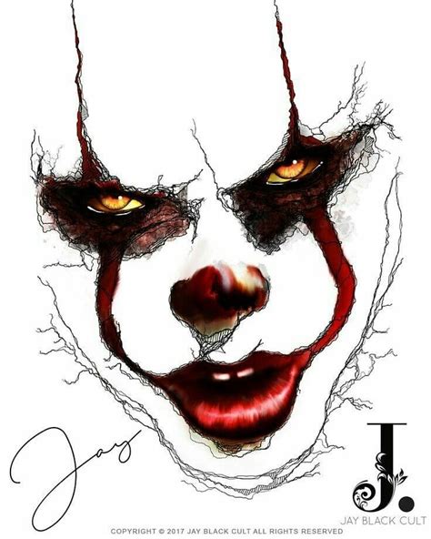 Pennywise The Clown From It Joker Drawings Creepy Drawings Dark
