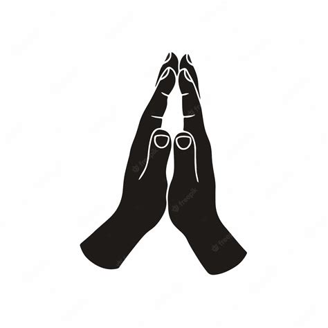 Premium Vector Humans Folded Hand For Pray On White Background Hand