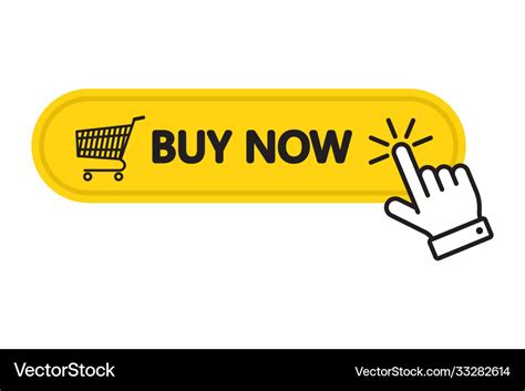 Click Here Buy Now Button With A Shopping Cart Vector Image