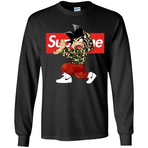 Bape x dragon ball t shirt. Goku x Supreme Bape Youth Sweatshirt - Goku Fans Shop | Sweatshirts, Youth sweatshirts, Bape outfits