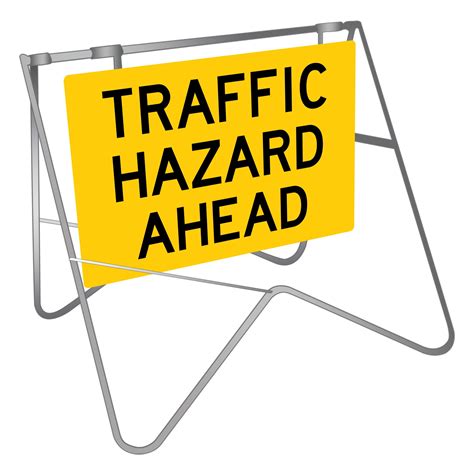 Traffic Hazard Ahead Swing Stand Sign Buy Now Discount Safety Signs
