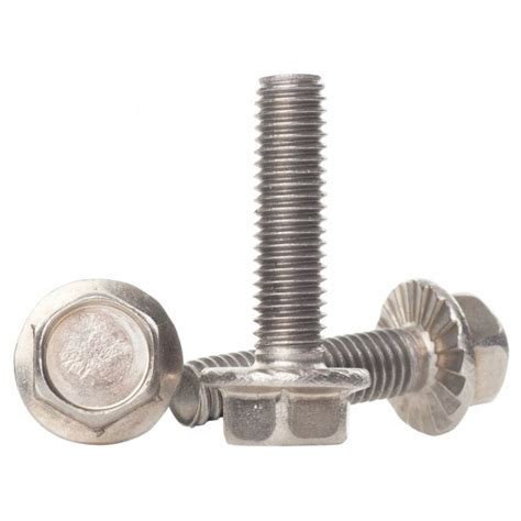 A2 Stainless Steel Serrated Flanged Hex Head Bolts Din 6921 Bolt Base