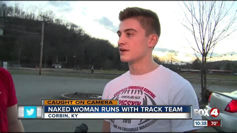 Woman Runs Naked With School Track Team Youtube