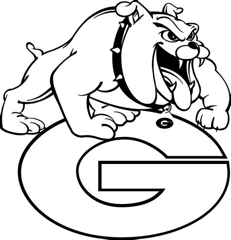 Download Georgia Bulldogs Logo Black And White Grant Community High