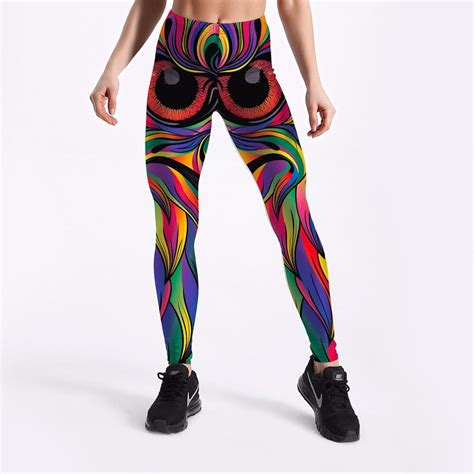 Hot Personality Digital Printing Leggings Pencil Pants Women Fashion