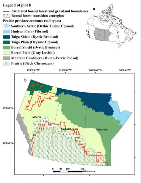 Distribution Of Ecozones And Soil Types In The Prairie Provinces Of