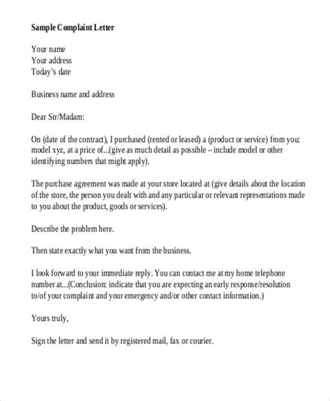 Free 7 Sample Business Complaint Letter Templates In Ms Word Pdf