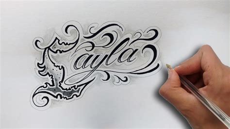 Tatuajes y diseños con lazos. Diseño letras tattoo / Lettering tattoo (line)- Nosfe Ink Tattoo - YouTube
