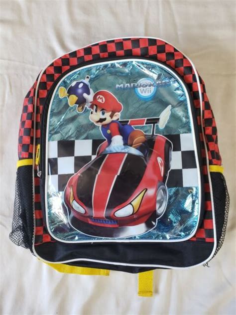 Nintendo Wii Mario Kart Backpack Bookbag Kids 16 Authentic Ebay