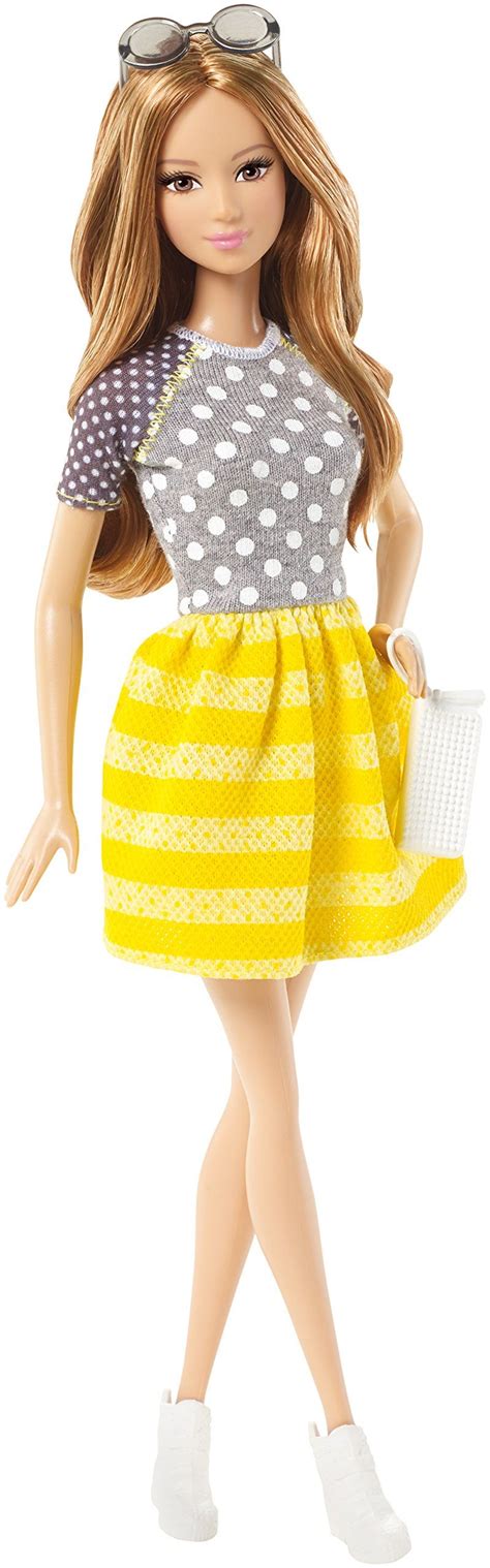 Barbie Fashionistas Summer Doll Yellow And White Striped