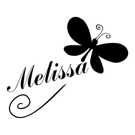The Name Melissa With Butterflies Melissa Nome Melissa