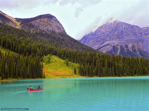Download Wallpaper Emerald Lake Rocky Mountains Canada Free Desktop