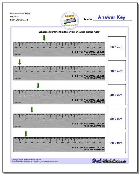 Our Metric Ruler Measurement Worksheets Provide Practice Work That Will