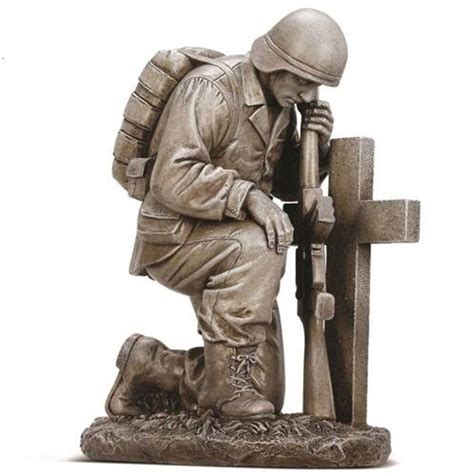 Outdoor Military Fallen Soldier Battle Cross Statue For Sale