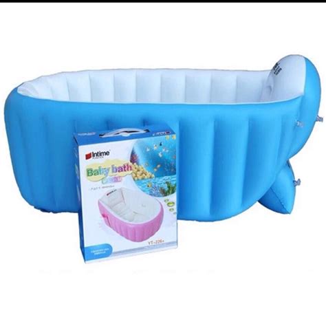 Pink & blue *actual picture posted. Baby inflatable bath tub | Shopee Philippines