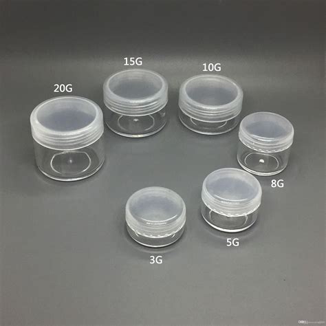 2019 3 5 8 10 15 20 Ml Round Clear Empty Plastic Container