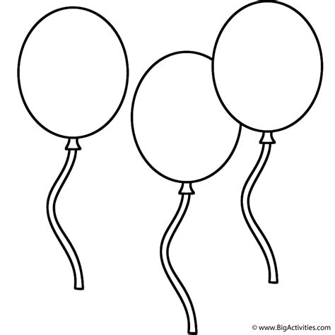 Free printable balloons coloring pages. Three Balloons - Coloring Page (Canada Day)