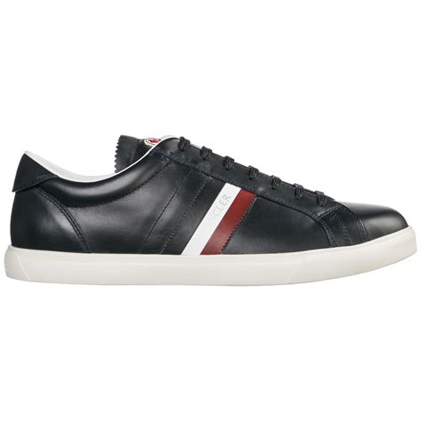 Moncler Shoes Leather Trainers Sneakers La Monaco In Blu Modesens