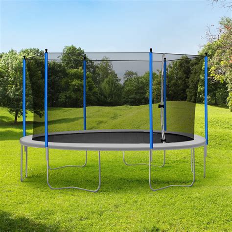 15ft Kids Trampoline With Safe Enclosure Net 2021 Upgraded Enclosed
