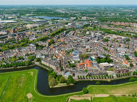 Aerial View The City Of S Hertogenbosch Seen From The Bastion Oranje