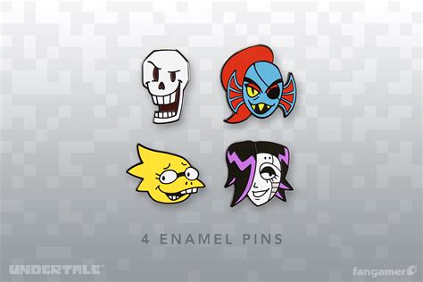 Undertale Character Pins Set 2 Fangamer
