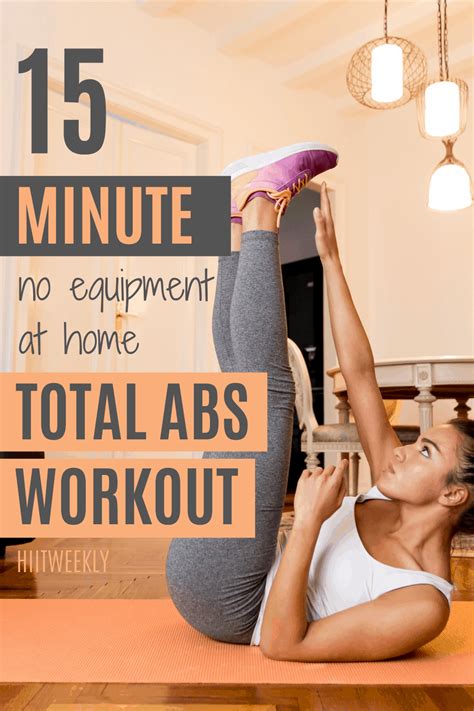 15 Minute At Home Total Abs Workout No Equipment Needed Hiitweekly