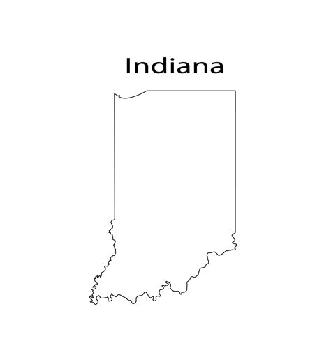Indiana Mapa Línea Arte Vector Ilustración 11774432 Vector En Vecteezy